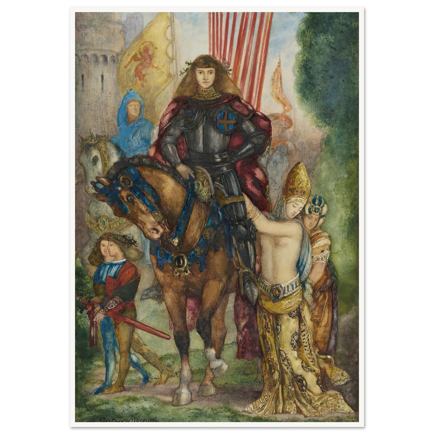 Reître et captives Art Print | Gustave Moreau-Quipham Collections