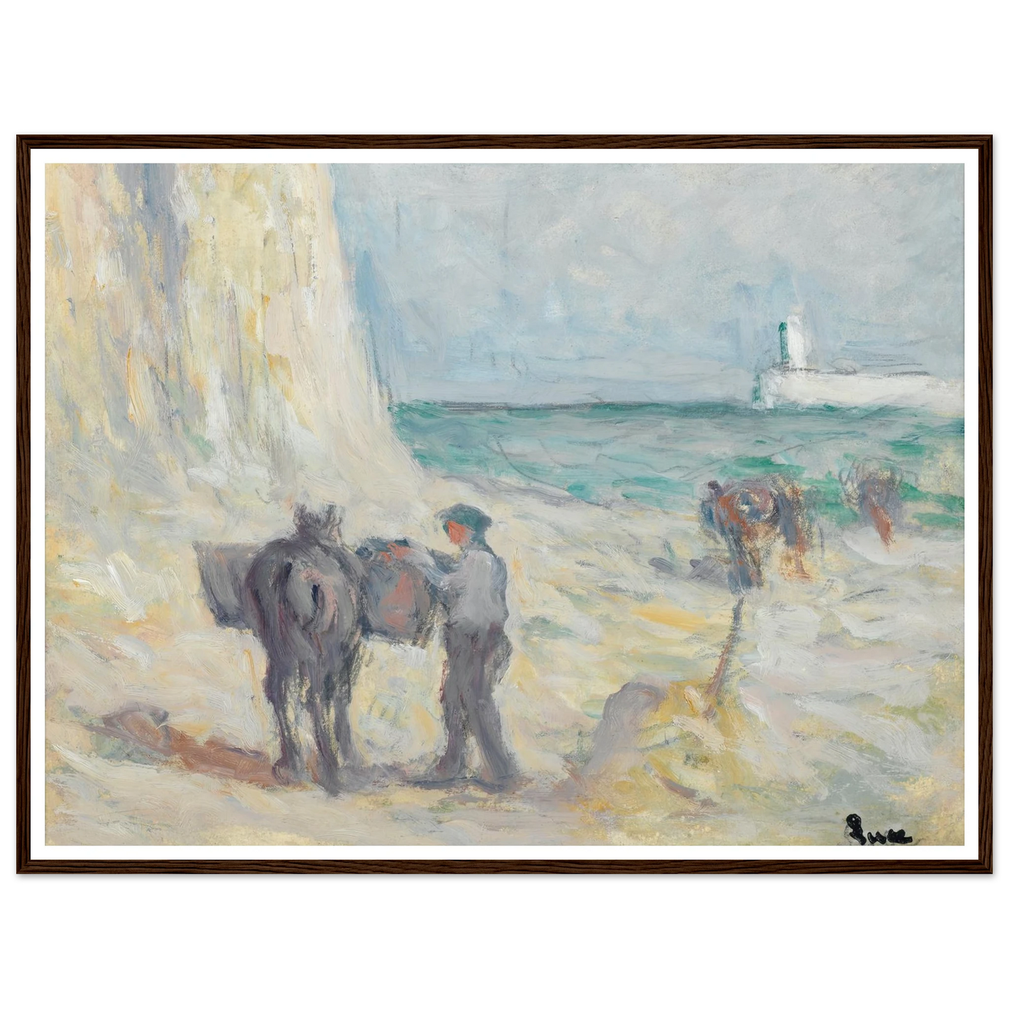 Le Tréport, le Ramassaage du Varech (1935) Art Print | Maximilien Luce-Quipham Collections