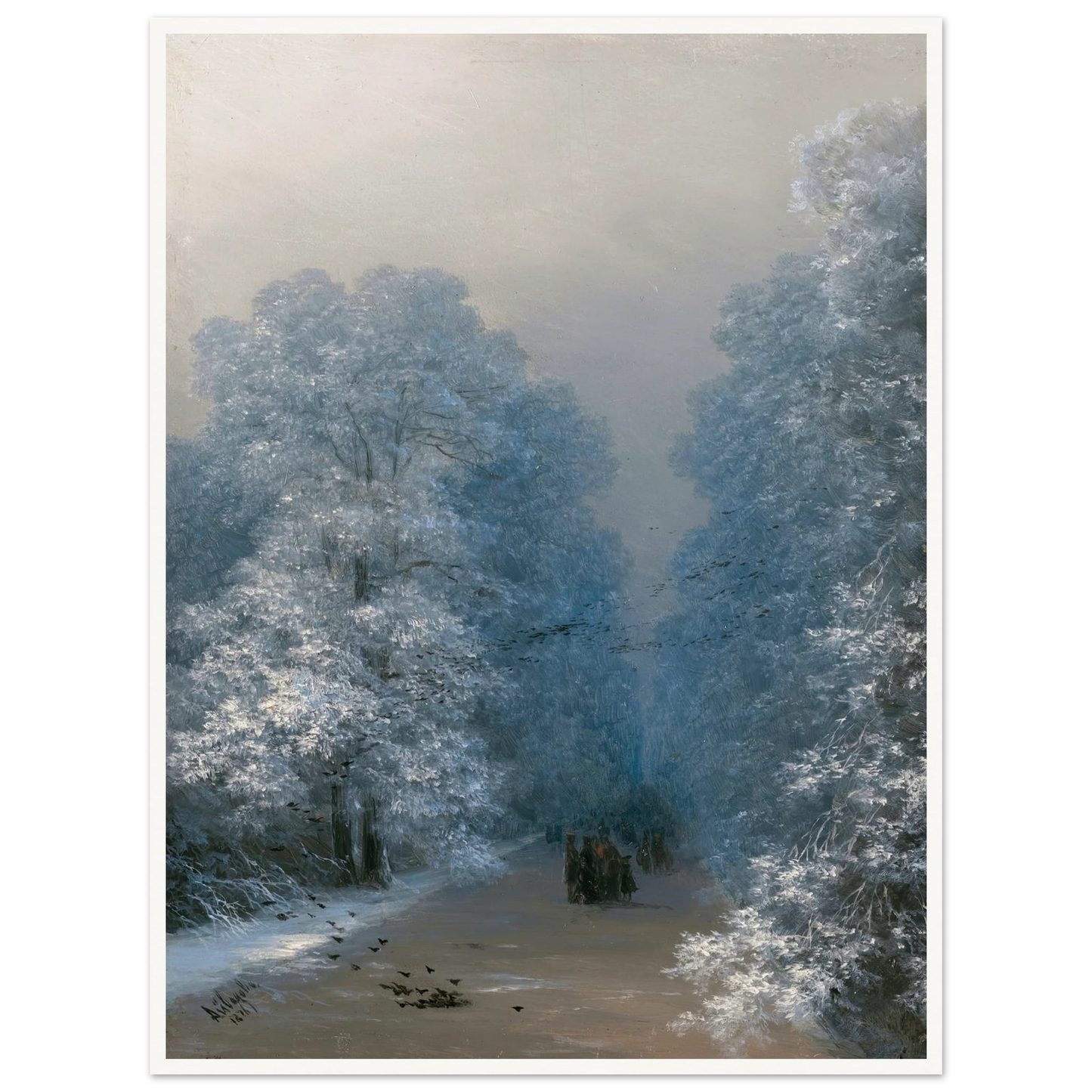Winter Landscape (1876) Art Print | Ivan Konstantinovich Aivazovsky-Quipham Collections