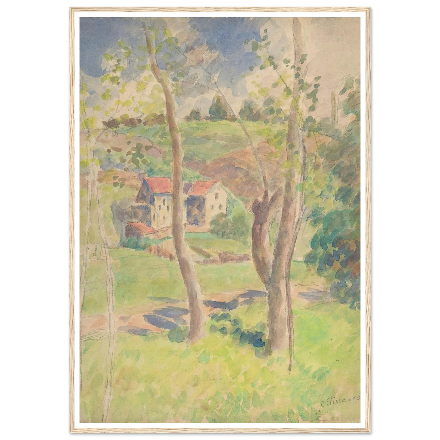 Landscape (second half 19th century) Art Print | Camille Pissarro-Quipham Collections