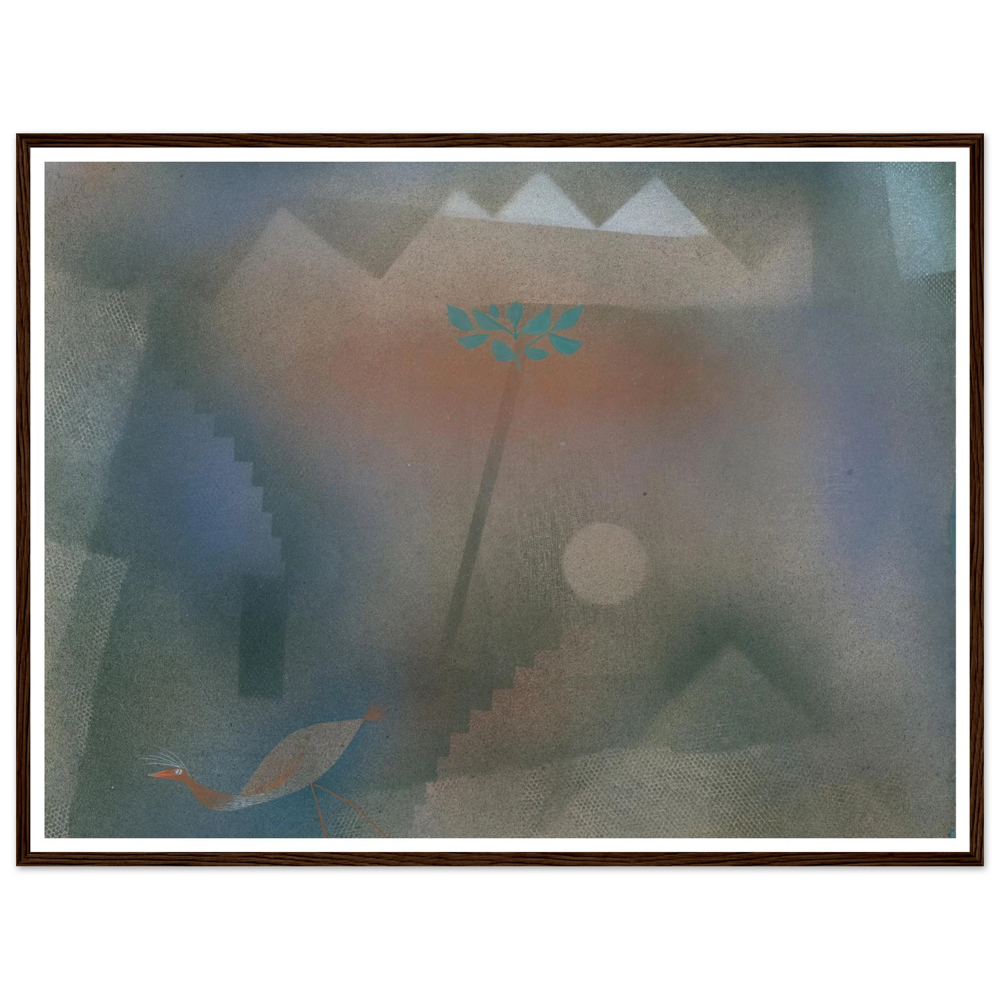 Bird Wandering Off (1926) Art Print | Paul Klee - Framed Poster - 30x40 cm / 12x16″ - Black frame