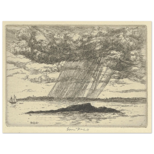 Black Snake Ledge (1912) Art Print | Ernest Haskell - Framed Poster - 30x40 cm / 12x16″ - Black frame