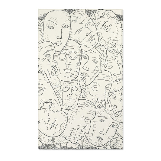 Blad met hoofden (1891) Rug | Leo Gestel - - 24" × 36" -