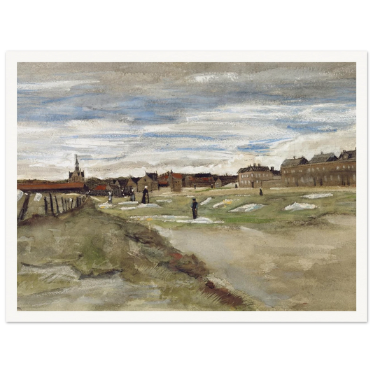 Bleachery at Scheveningen (1882) Art Print | Vincent van Gogh - Framed Poster - 30x40 cm / 12x16″ - Black frame