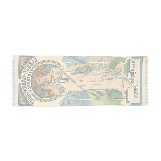 Bleuze-Hadancourt Parfumeur | Alphonse Mucha Scarf – Art Nouveau Scarf - - 27" × 71'' -