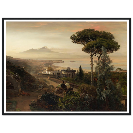 Blick auf den Vesuv (1884) Art Print | Oswald Achenbach - Framed Poster - 30x40 cm / 12x16″ - Black frame