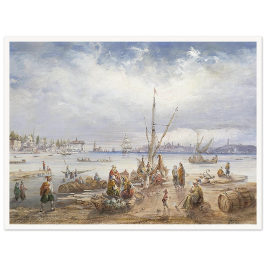 Blick auf Istanbul Art Print | Carlo Bossoli - Framed Poster - 30x40 cm / 12x16″ - Black frame