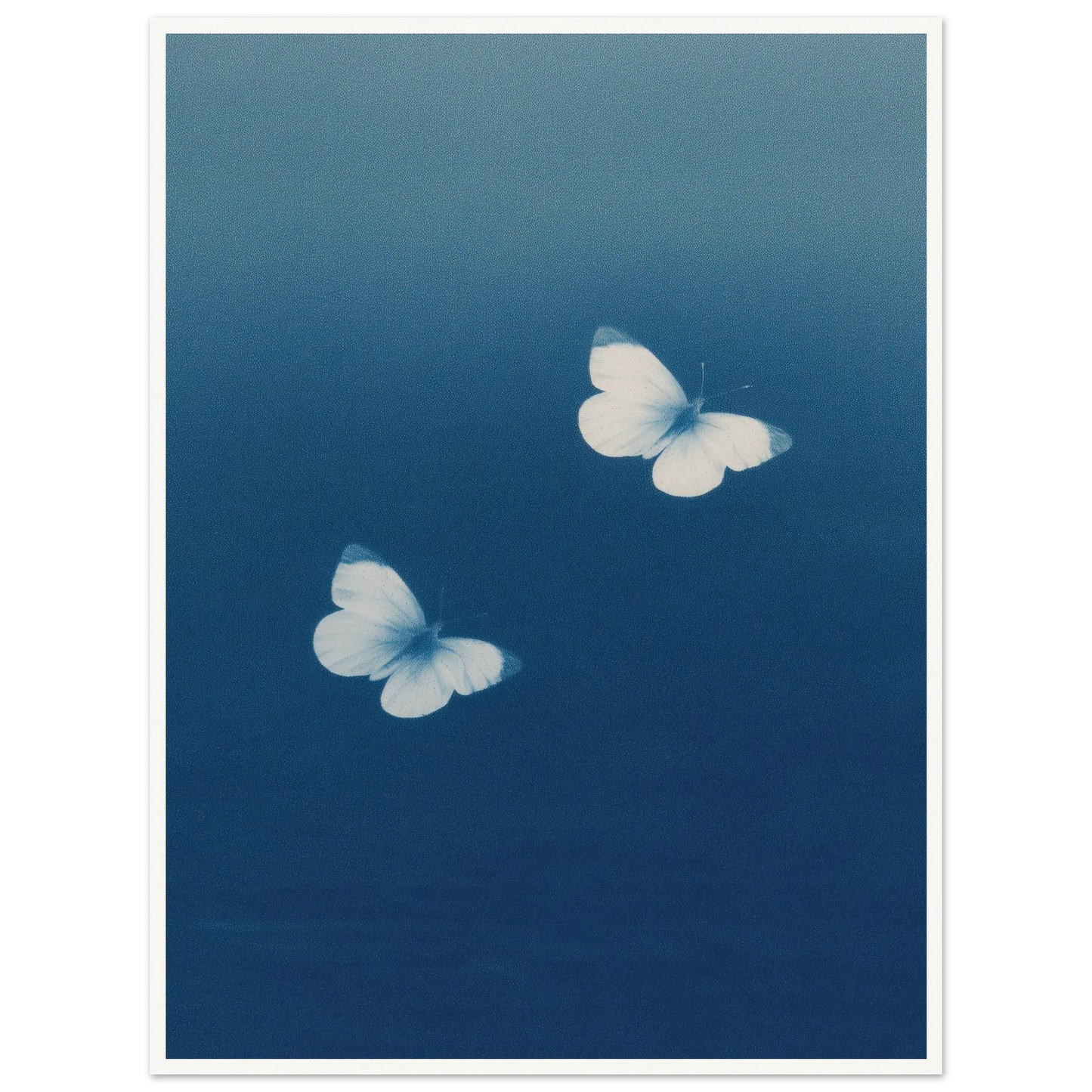 Blue Mirror Flight - Framed Poster - 30x40 cm / 12x16″ - Black frame