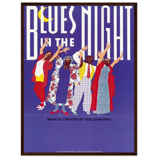 Blues in the Night. Musical Created by Sheldon Epps Art Print | US Information Agency - Framed Poster - 30x40 cm / 12x16″ - Black frame