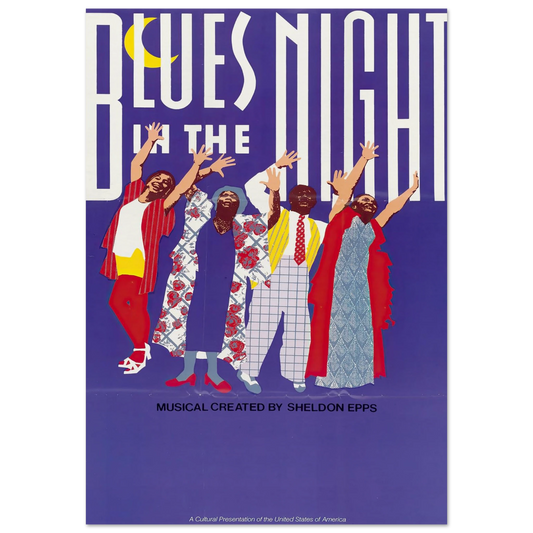 Blues in the Night. Musical Created by Sheldon Epps Art Print | US Information Agency - Framed Poster - 30x40 cm / 12x16″ - Black frame