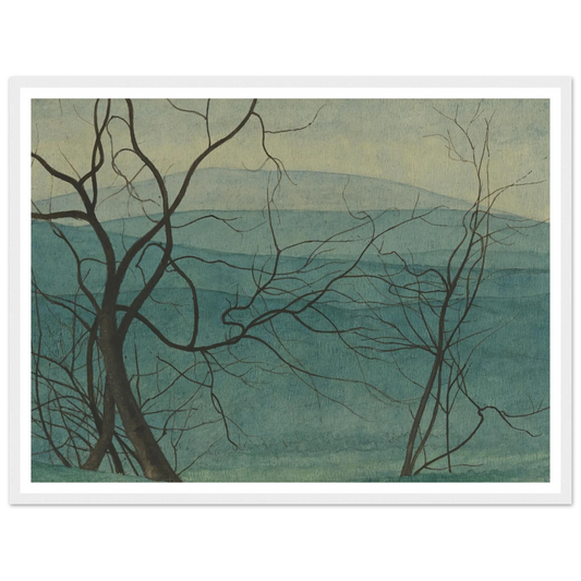 Boomtakken (1940) Art Print | Leon Spilliaert - Framed Poster - 30x40 cm / 12x16″ - Black frame