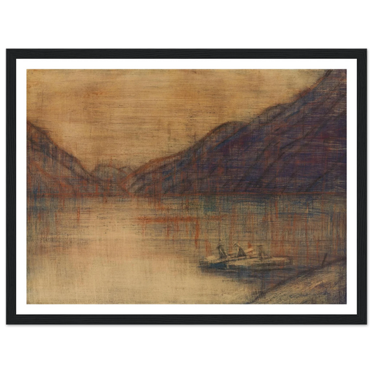 Boot auf dem Lago Maggiore (1934) Art Print | Christian Rohlfs - Framed Poster - 30x40 cm / 12x16″ - Black frame
