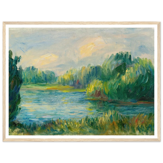 Bord De Rivière Art Print | Pierre Auguste Renoir - Framed Poster - 30x40 cm / 12x16″ - Black frame