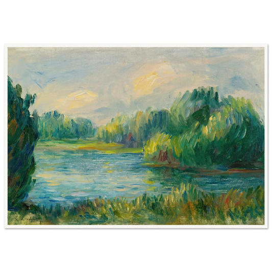 Bord De Rivière Art Print | Pierre Auguste Renoir - Framed Poster - 30x40 cm / 12x16″ - Black frame