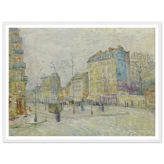 Boulevard de Clichy (1887) Art Print | Vincent van Gogh - Framed Poster - 30x40 cm / 12x16″ - Black frame