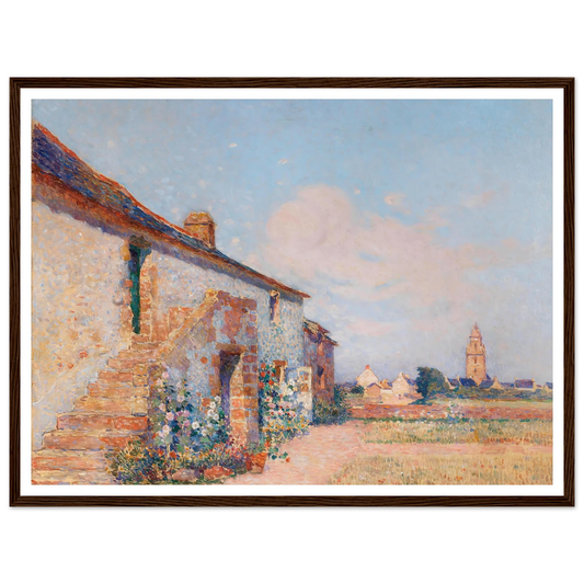 Bourg-de-Batz, Brittany Art Print | Ferdinand du Puigaudeau - Framed Poster - 30x40 cm / 12x16″ - Black frame