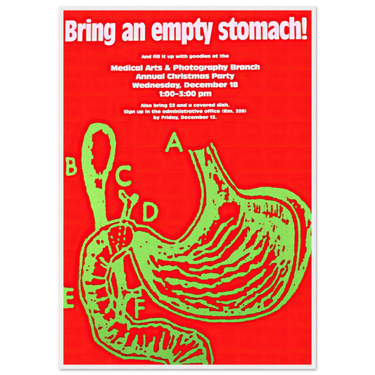Bring an empty stomach! Art Print | National Institutes of Health - Framed Poster - 30x40 cm / 12x16″ - Black frame