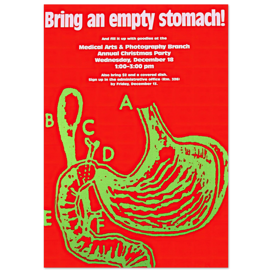 Bring an empty stomach! Art Print | National Institutes of Health - Framed Poster - 30x40 cm / 12x16″ - Black frame