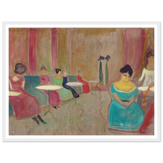 Brothel Scene (1897–99) Art Print | Edvard Munch - Framed Poster - 30x40 cm / 12x16″ - Black frame