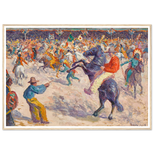 Buffalo Bill, le lasso (1906) Art Print | Maximilien Luce - Framed Poster - 70x100 cm / 28x40″ - Black frame