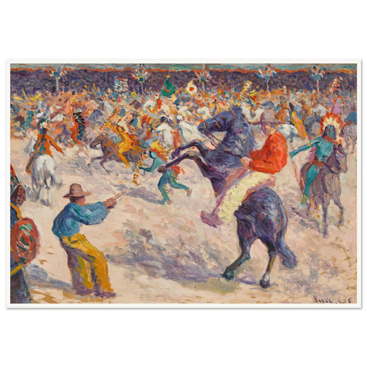 Buffalo Bill, le lasso (1906) Art Print | Maximilien Luce - Framed Poster - 70x100 cm / 28x40″ - Black frame