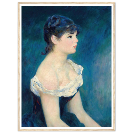 Buste de femme, de profil (1884) Art Print | Pierre Auguste Renoir - Framed Poster - 30x40 cm / 12x16″ - Black frame