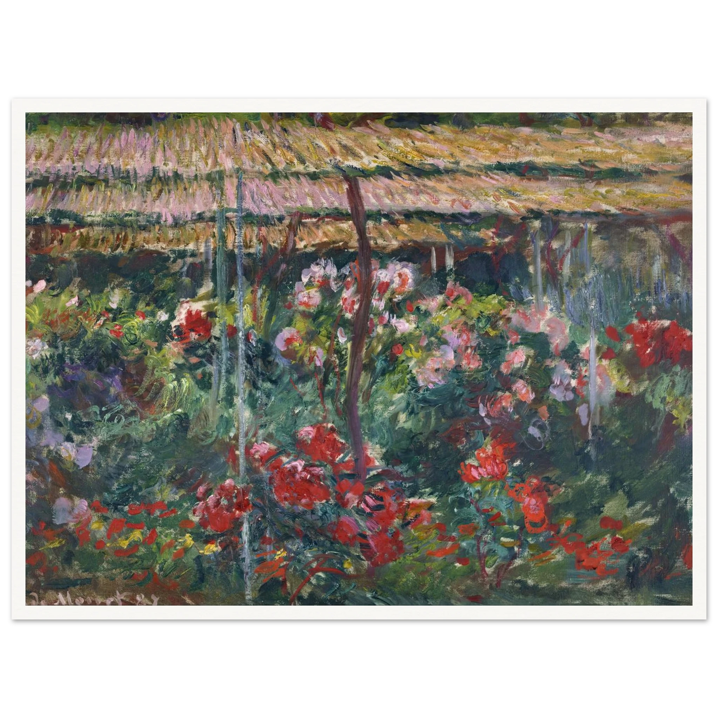 Peony Garden (1887) Art Print | Claude Monet-Quipham Collections