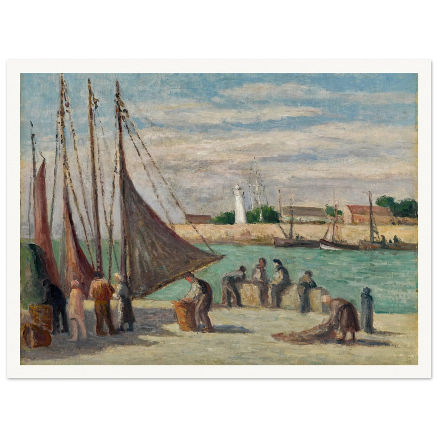 Honfleur, Sur le Quai Art Print | Maximilien Luce-Quipham Collections