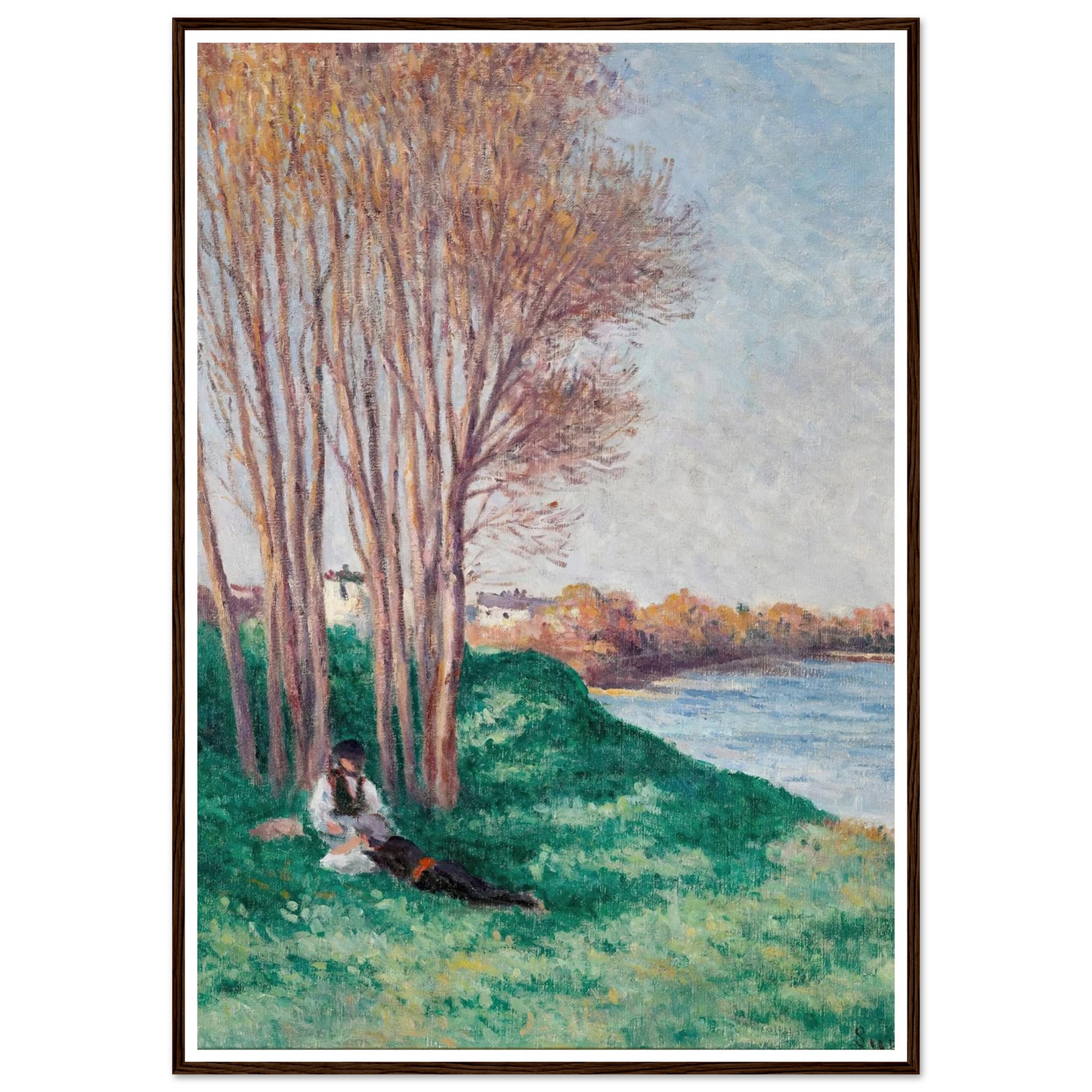 Le Repos sur les Bords de la Loire à Saint-Ay (circa 1910-12) Art Print | Maximilien Luce-Quipham Collections