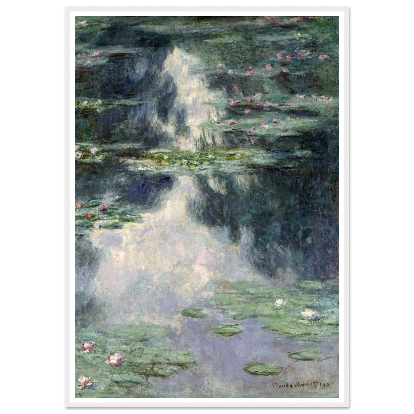 Pond with Water Lilies (1907) Art Print | Claude Monet-Quipham Collections