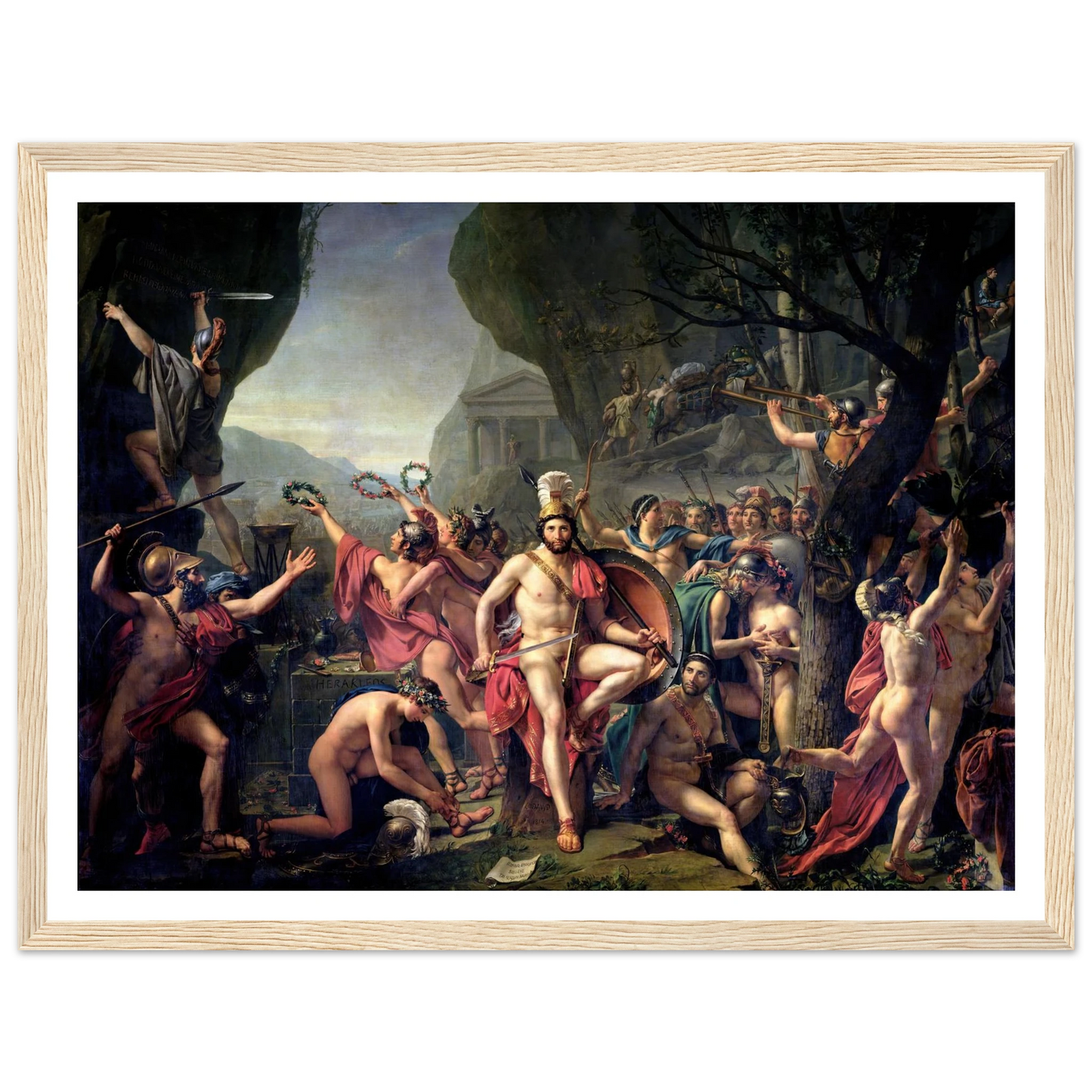 Leonidas At Thermopylae (1814) Art Print | Jacques Louis David-Quipham Collections