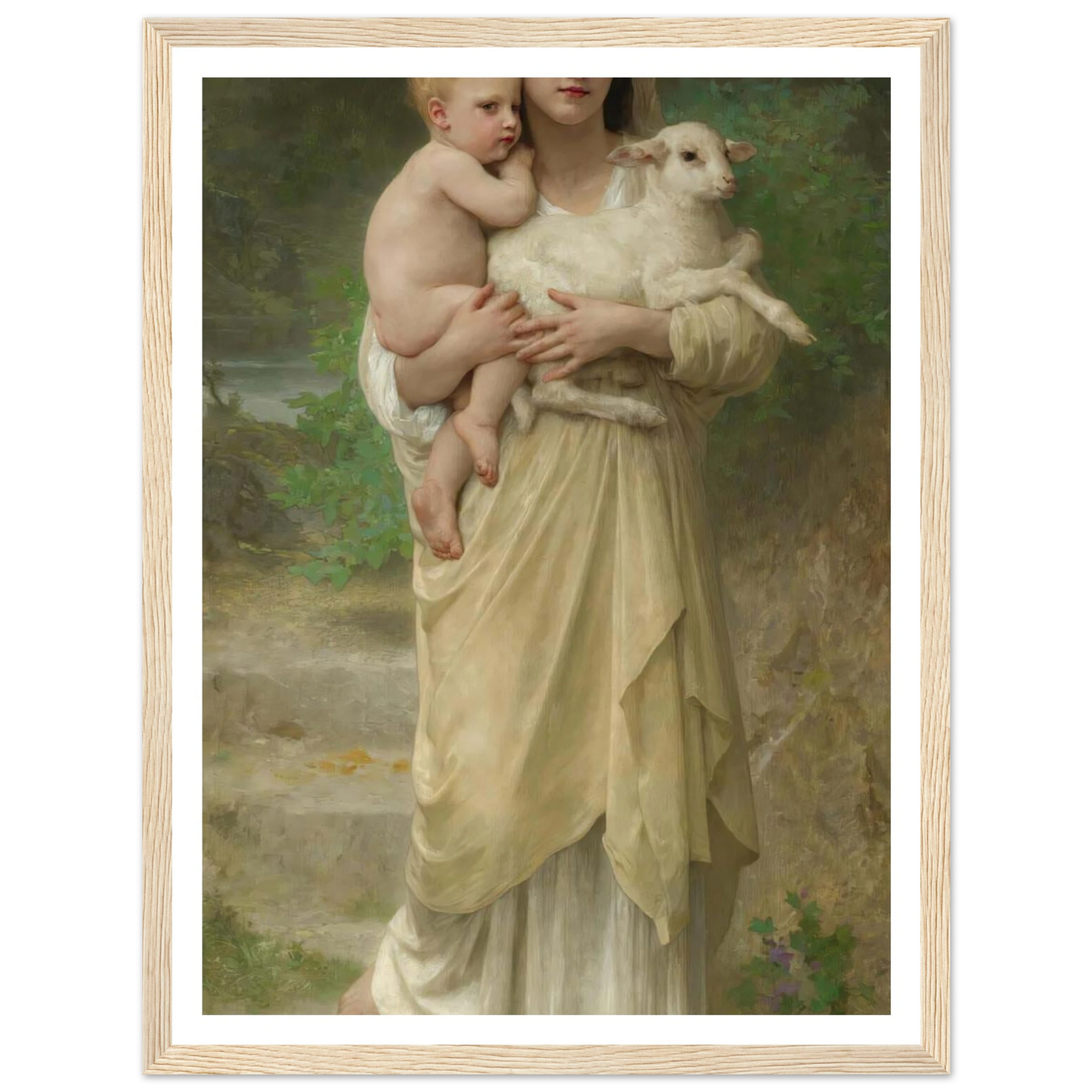 Les Agneaux (1897) Art Print | William Bouguereau-Quipham Collections
