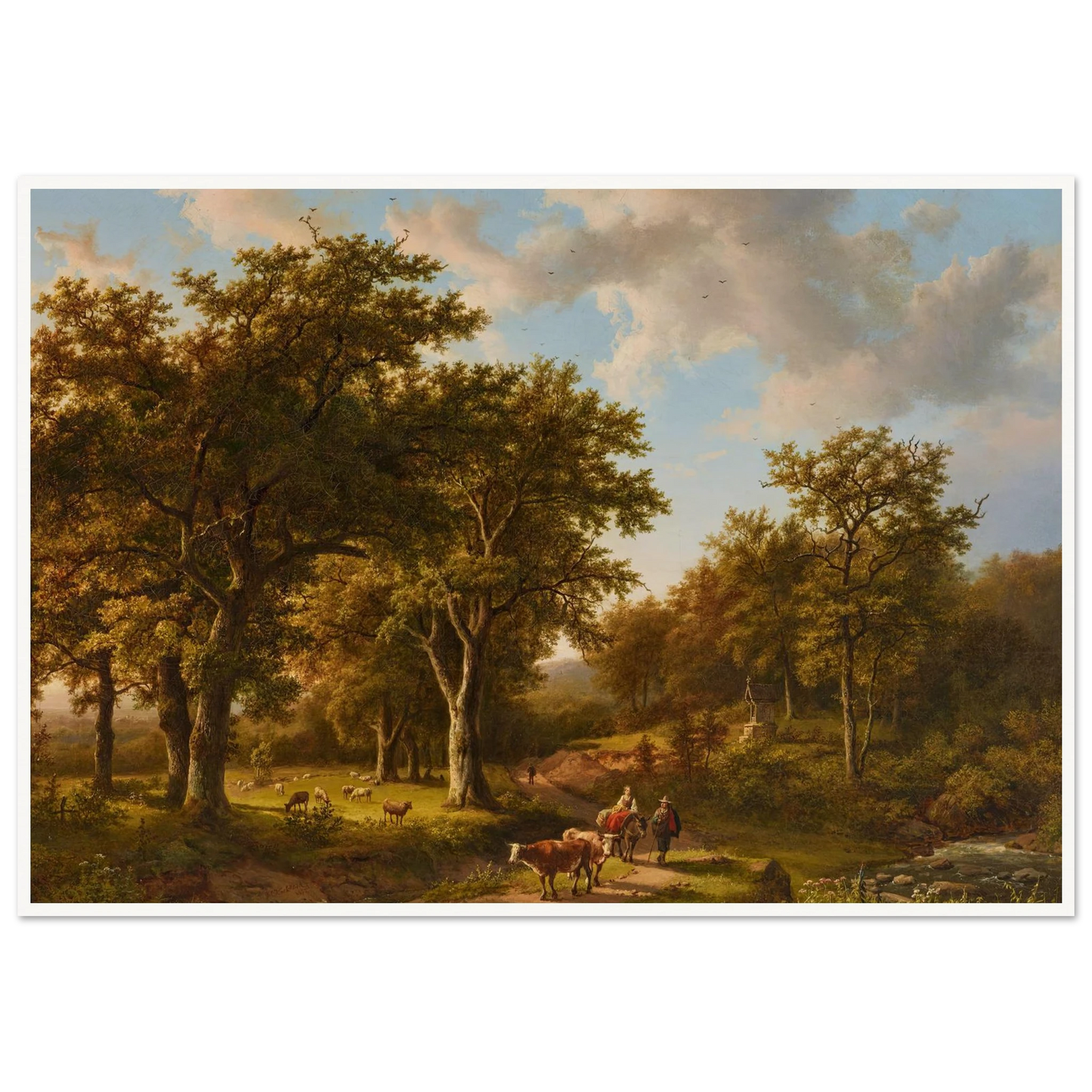 Waldlandschaft mit Hirten und Vieh Art Print | Barend Cornelis Koekkoek-Quipham Collections