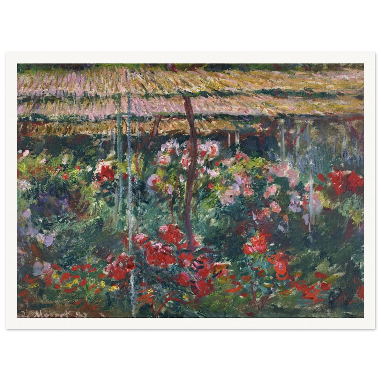 Peony Garden (1887) Art Print | Claude Monet-Quipham Collections