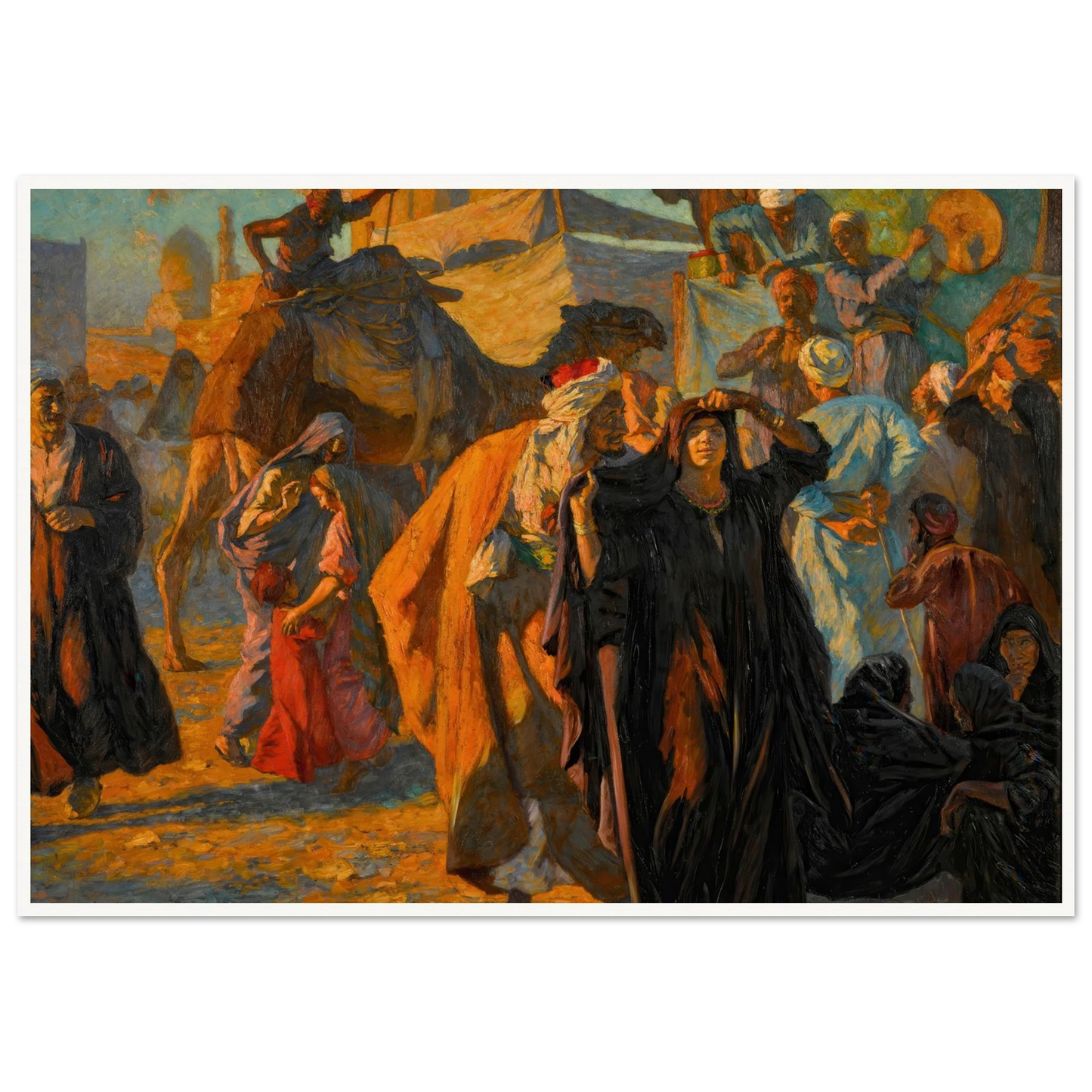 A Street Celebration In Cairo (1912) Art Print | Ludwig Deutsch-Quipham Collections