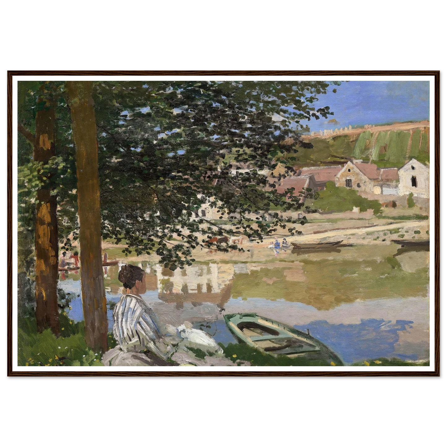On the Bank of the Seine, Bennecourt (1868) Art Print | Claude Monet-Quipham Collections