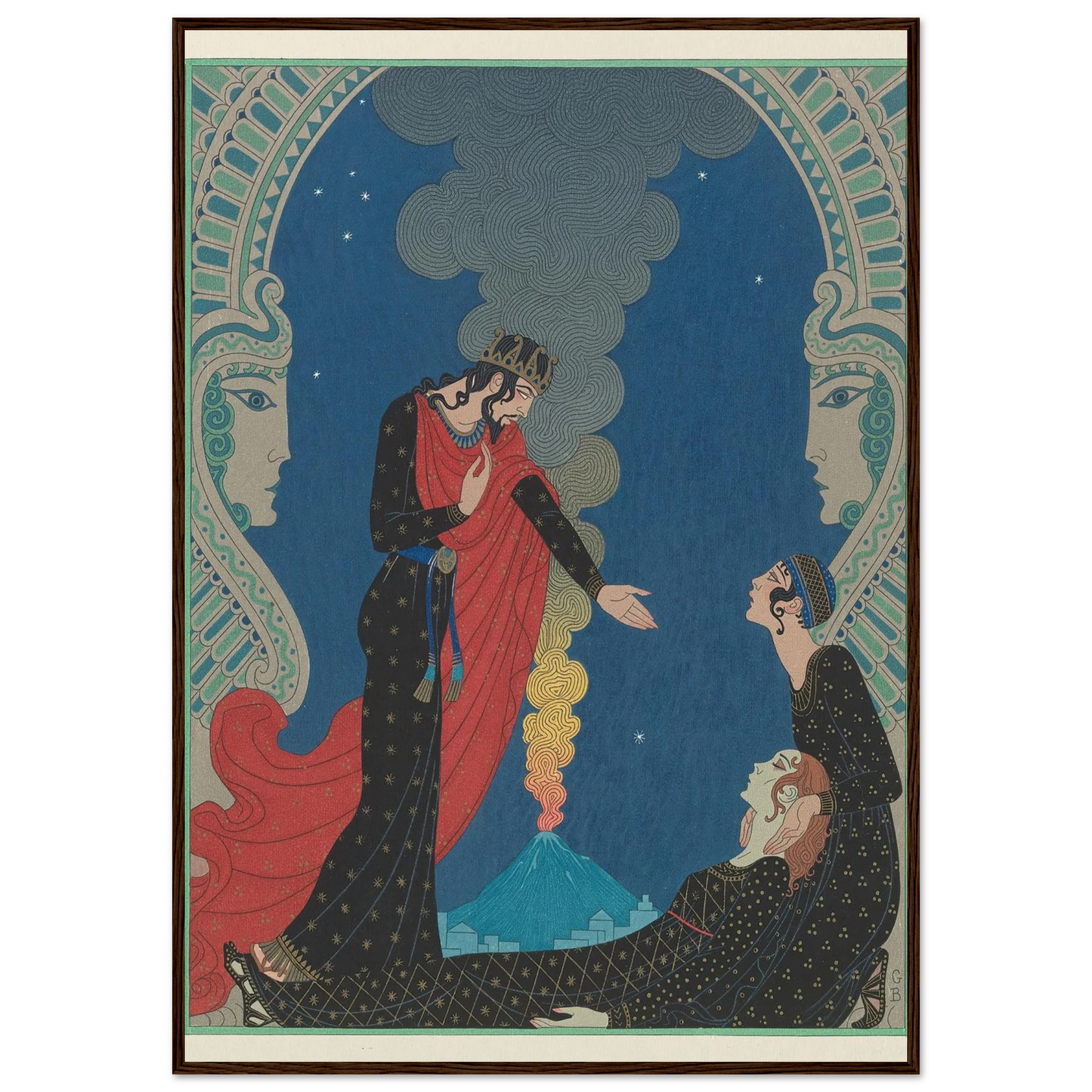 Empedocles and Panthea (1929) Art Print | George Barbier-Quipham Collections