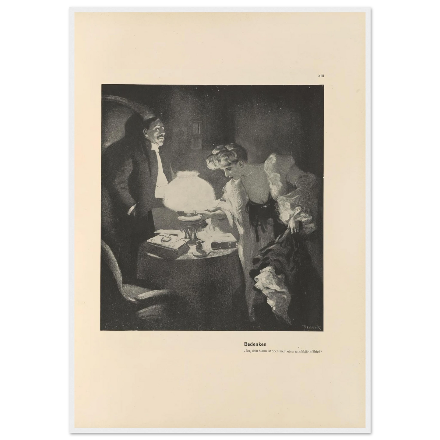Bedenken (1908) Art Print | Ferdinand Freiherr von Reznicek-Quipham Collections