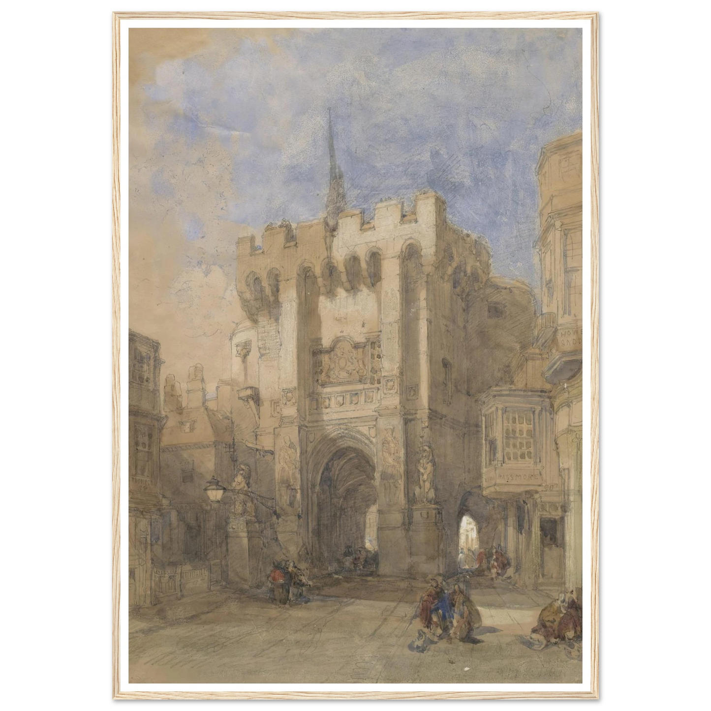 Bargate, Southampton (1828) Art Print | David Roberts-Quipham Collections