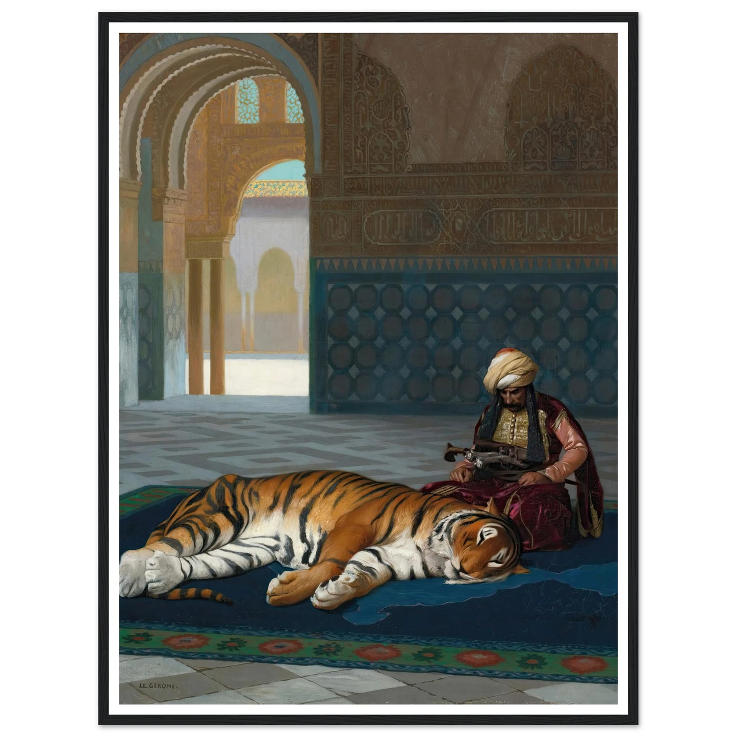 Le Tigre Et Le Gardien Art Print | Jean Leon Gerome-Quipham Collections