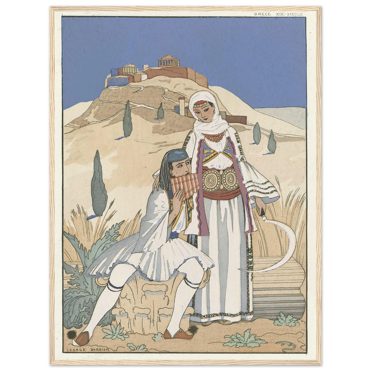 La flute de Pan (1923) Art Print | George Barbier-Quipham Collections
