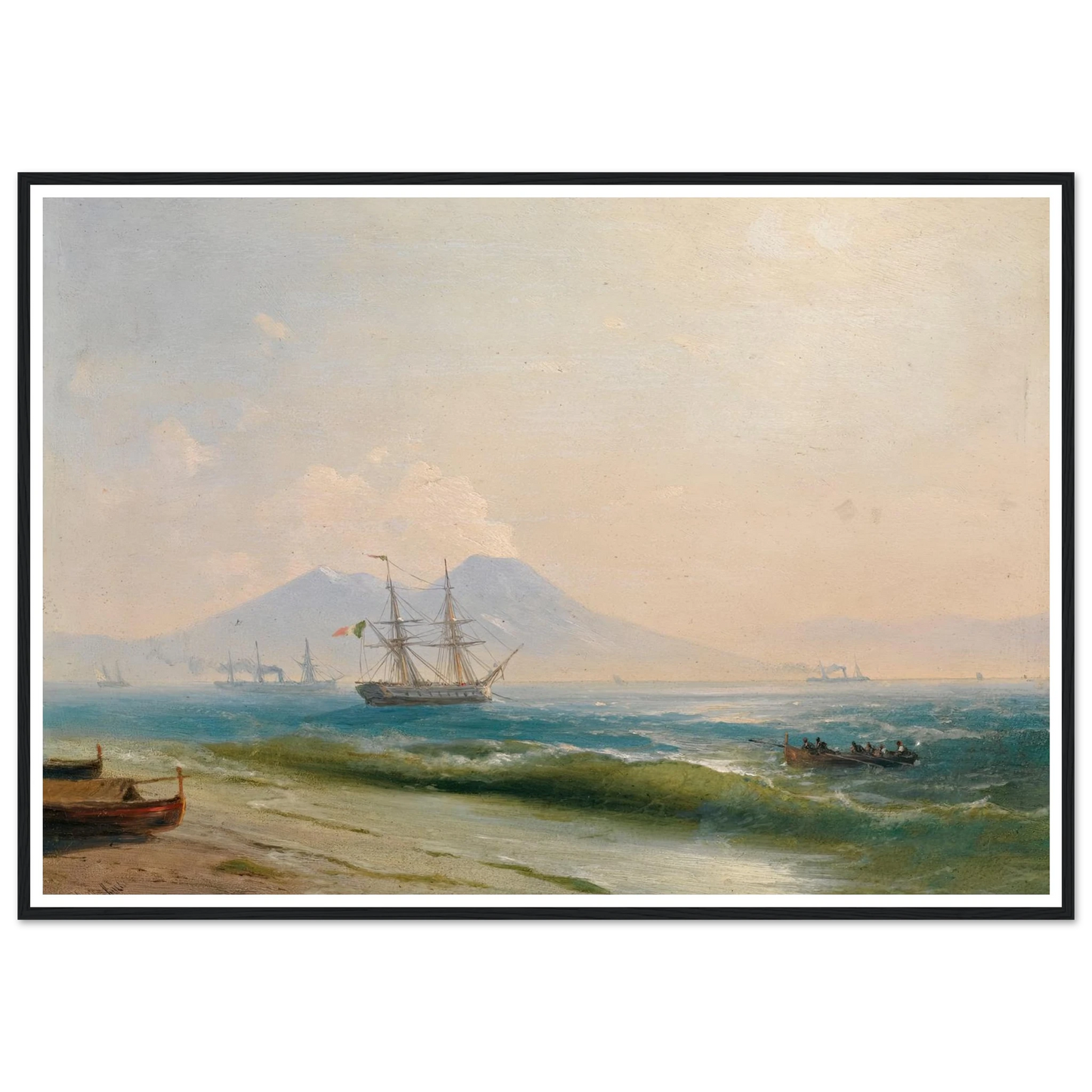 View Of Mount Vesuvius (1878) Art Print | Ivan Konstantinovich Aivazovsky-Quipham Collections
