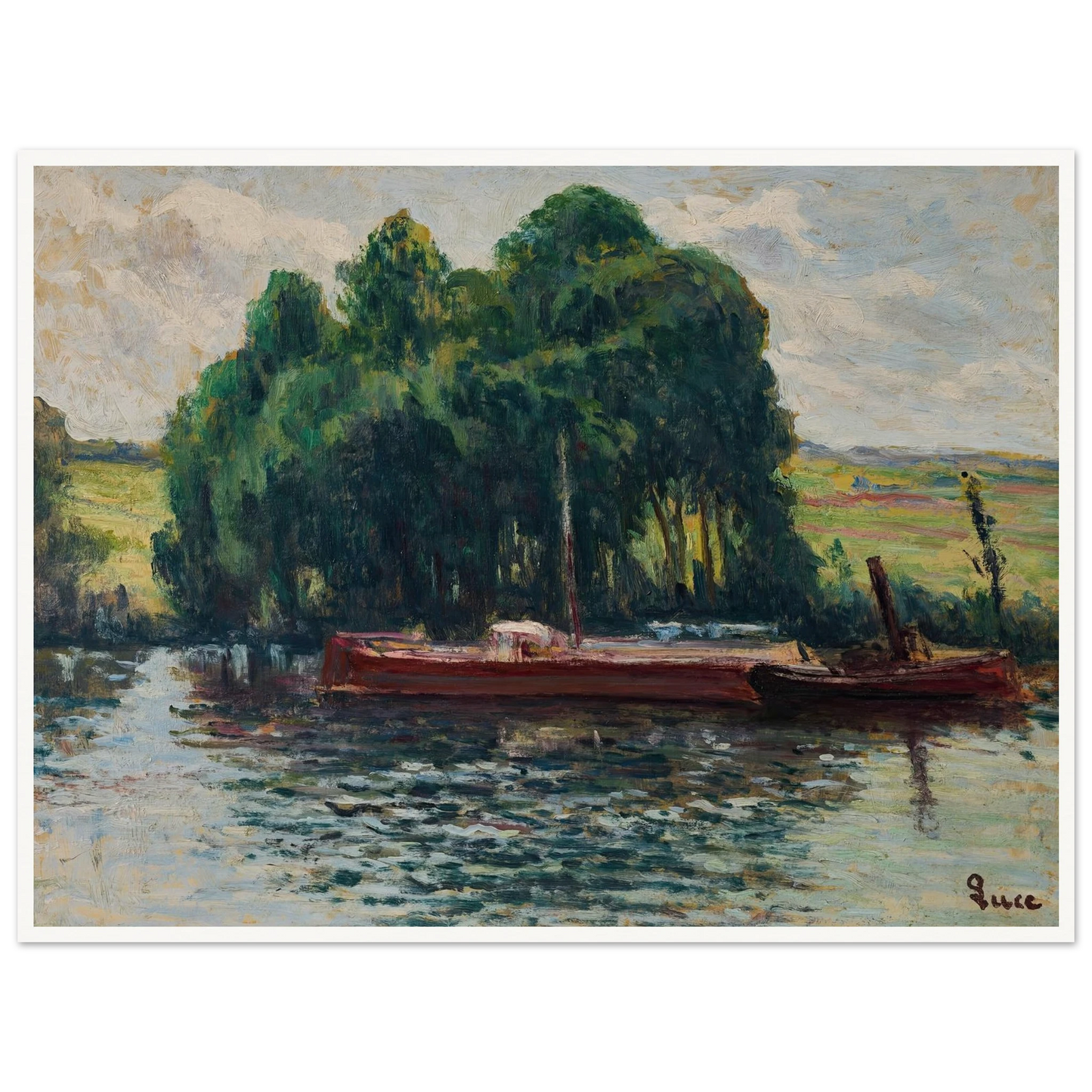 Rolleboise, La Seine Art Print | Maximilien Luce-Quipham Collections