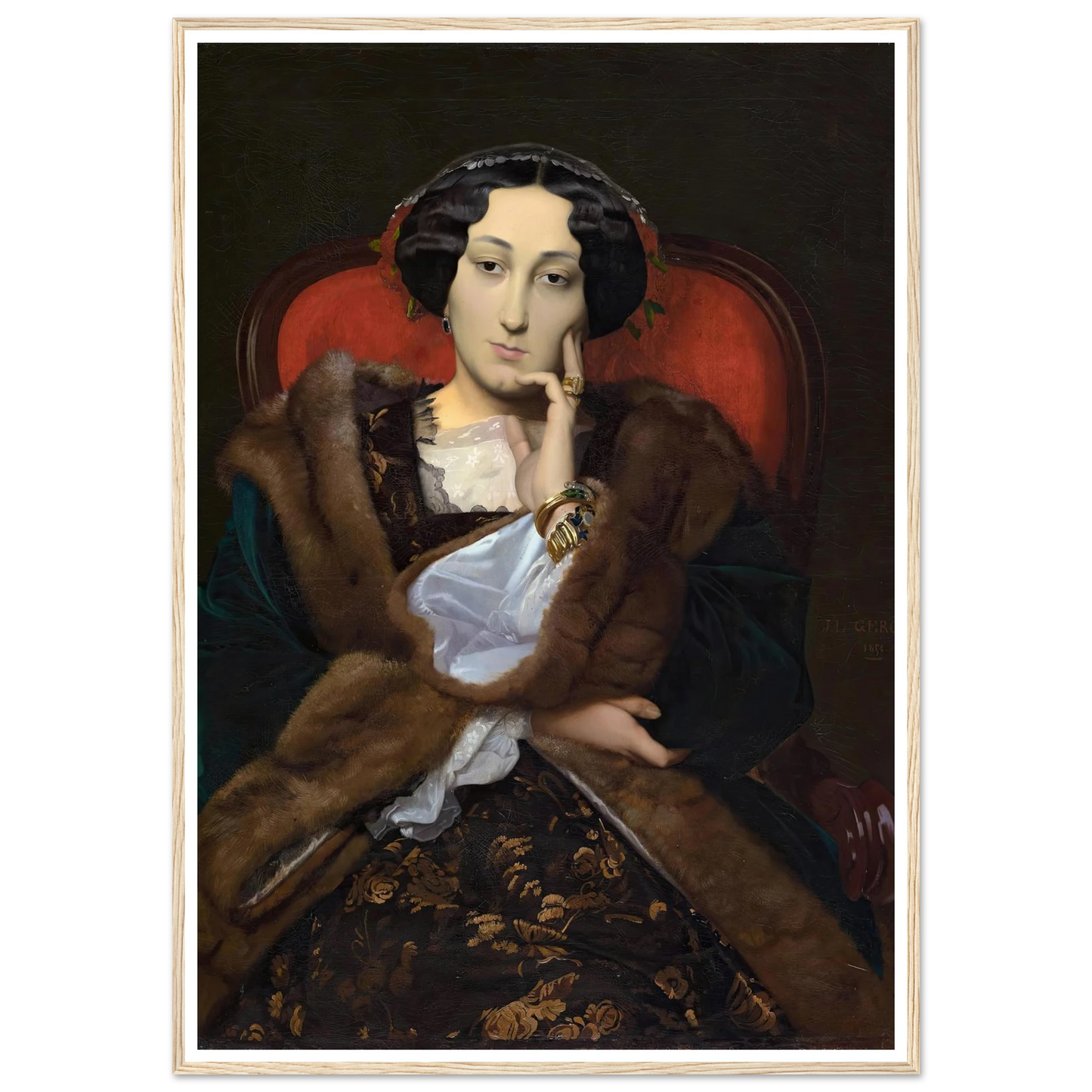 Portrait of a Woman (1851) Art Print | Jean Leon Gerome-Quipham Collections