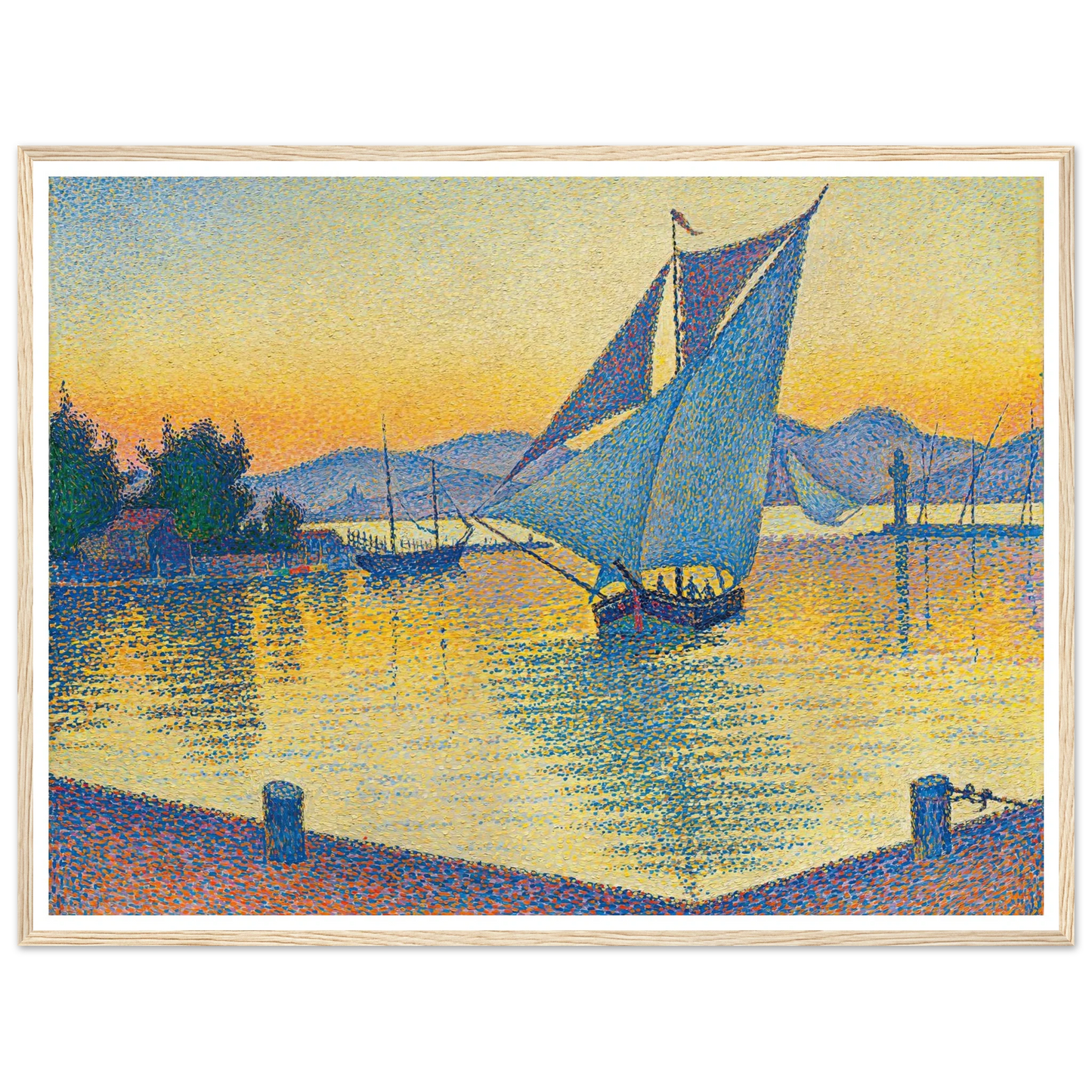 Le Port Au Soleil Couchant, Opus 236 (Saint-Tropez) (1892) Art Print | Paul Signac-Quipham Collections
