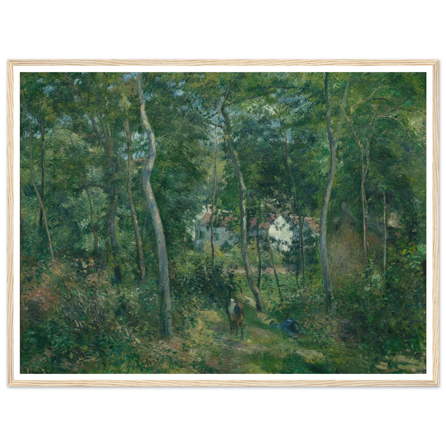 Edge of the Woods Near L’Hermitage, Pontoise (1879) Art Print | Camille Pissarro-Quipham Collections