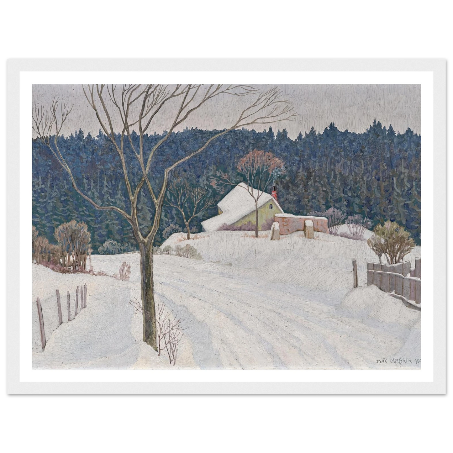 Winter beim Käferkreuzwäldchen (1935) Art Print | Max Kahrer-Quipham Collections