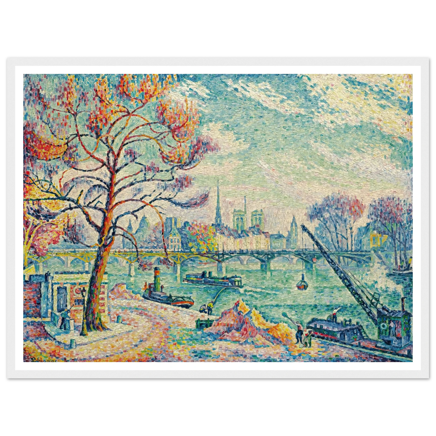 Pont Des Arts (Paris) (1925) Art Print | Paul Signac-Quipham Collections