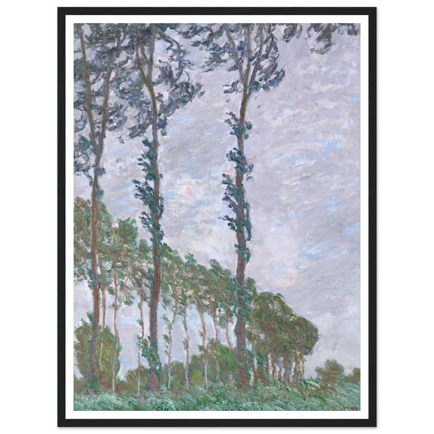 Wind Effect, Series of The Poplars (1891) Art Print | Claude Monet-Quipham Collections