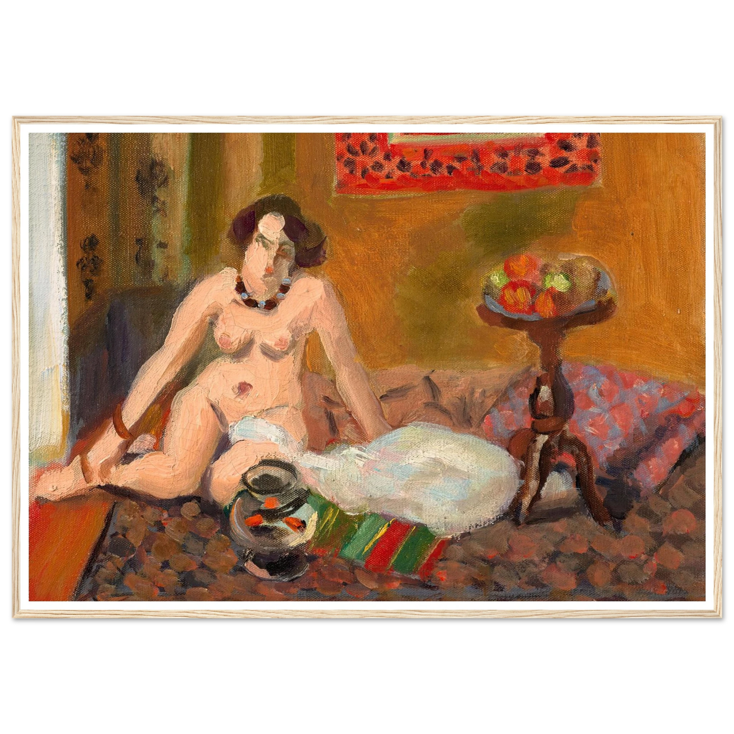 Nu accroupi près d’un aquarium (Nu aux poissons rouges) (1921-1922) Art Print | Henri Matisse-Quipham Collections